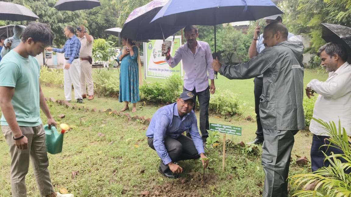 Under Swachhta Pakhwara, 2025 plantation at Central Revenue Colony, Salimpura Dumra, Patna have been done by and in  supervision of Sri Vikash Kumar, Chief  Commissioner and Sri Mohan Kumar Meena, Commissioner of Customs (P) Patna.